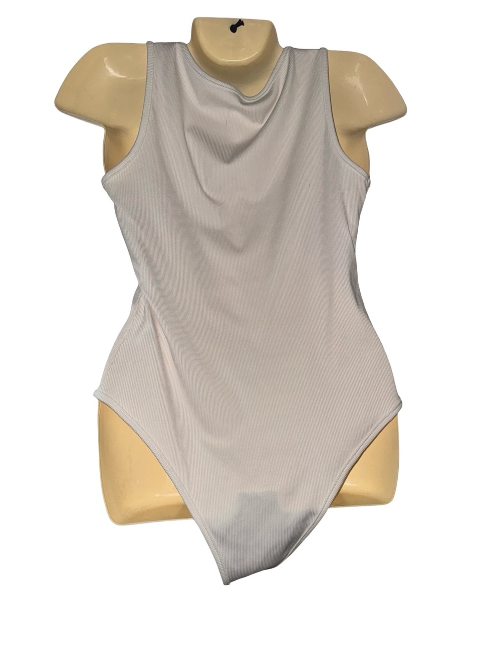 SHEIN white Ribbed Tank Bodysuit - Picture 3 of 4